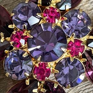 Vintage Purple and Pink Brooch Pendant Juliana (?)